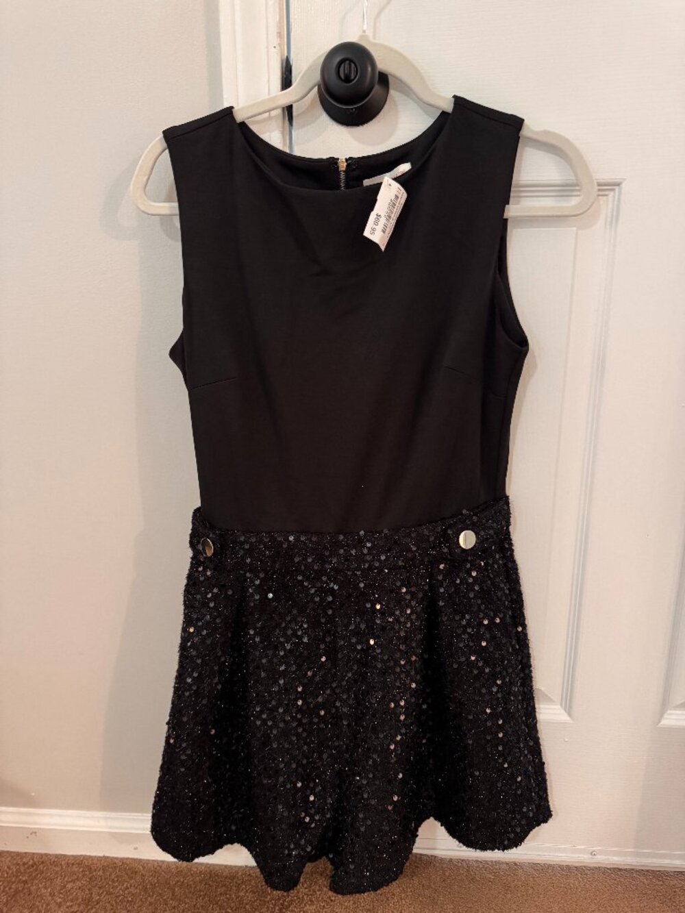 NWT Flying Tomato Black Sequin Romper Size M Cocktail Party Holiday